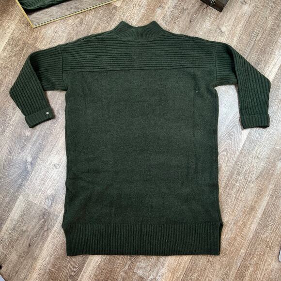 NWT Fat face Rosie sweater Dress Dark Green Color turtle mock neck - Picture 5 of 6
